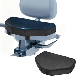 Recumbent Bike Seat Cushion, Comfortable Exercise Bike Seat Cushion with Washable Anti-Slip Cover, Universal Foam Rower Mat Pad for Rowing Machine