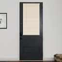 LazBlinds 1" Vinyl Mini Blinds for Doors, Cordless French Door Blinds for Privacy, Light Filtering Privacy Horizontal Shades for Front Door Patio Sidelight Glass Door, 28" W x 72" H, Beige