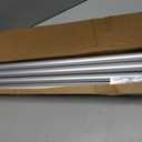 Silver Double Curtain Rod for Windows 66 to 120 Inches (5.5 to 10 Ft), 1 Inch Adjustable Drapery Rods with Sparkling Foil Finials, USFOOK Heavy Duty Curtain Rods for Sliding Glass Door
