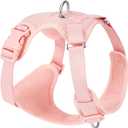 No Pull Dog Harness for Small Medium Large Dogs - Adjustable 2 Layer Mesh Dog Vest with Dual Clip, Escape Proof, Quick Release, Lightweight Breathable Mesh for Walking Hiking (Light Pink,S)