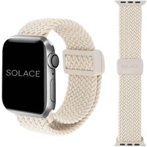 Solace Bands Imperium Adapt Wide Adjustable Nylon Braided Watch Band - Compatible with All Apple Watches - Solace Apple Watch Bands for Women & Men - Smart Watches Band Series 11-1, Ultra, SE, 38/40/41/42MM, Sand