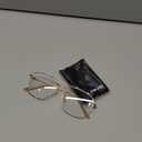 LINVO Fake Glasses Non-Prescription Clear Lens Metal Frame Fashion Eyewear for Women Men