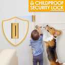 Home Security Door Reinforcement Lock Heavy-Duty Metal Door Lock for Front Door, Childproof Safety Latch for Kids Safety, Extra Flip Top Lock Withstands 800 lbs, Interior Deadbolt Guard Home Safety