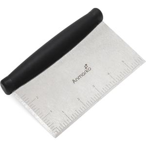 Stainless Steel Metal Griddle Scraper Chopper - Great as Dough Cutter for Bread and Pizza Dough - Multipurpose Kitchen Utensil for Flat Top Griddle - Commercial Quality