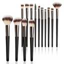 Makeup Brush Set, Premium Synthetic 14 Pcs Makeup Brushes, Travel Makeup Brush Set for Foundation, Concealer, Blush and Eyeshadow Brush(Brown)