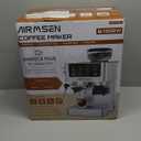 AIRMSEN Espresso Machines with Burr Grinder, 20 Bar, Milk Frother Steam Wand, Stainless Steel Coffee Maker for Home - Cappuccino Latte & Cold Brew Iced Coffee Maker & Americano