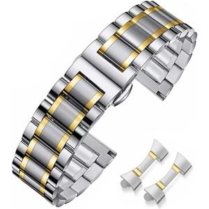 Metal Watch Band Stainless Steel 16mm Watch Strap Bracele Replacement Bands