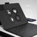 Universal Keyboard Case for 9-11 Inch Tablets, Dual Bluetooth Detachable Keyboard for Android Tablets/iPads/Galaxy Tabs, Magnetic Backlit Keyboard with Washable Adhesive Mount&Any-Angle Stand&Trackpad