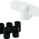 Prime-Line H 3892 Operator Tee Handle, 1-1/8 In. x 2-3/8 In., Diecast, White, Universal (2 Pack)