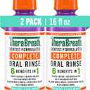 TheraBreath Complete Mouthwash, Revitalizing Mint, 16 fl oz, 2-Pack | 6-in-1 Benefits, Alcohol-Free