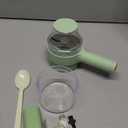 Vegetable Condiment Chopper Chilli Pepper USB Choppers Onion Choppers Peanut Garlic Shrimp Choppers Handheld Portable Small Food Slicer (Green)