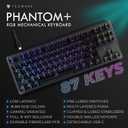 TECWARE Phantom+ 87 Mechanical Gaming Keyboard | RGB LED Backlit | Hot Swappable Wraith Red Switches | 87 Key TKL Layout | Thocky Sound Profile | Detachable USB-C Wired | Black