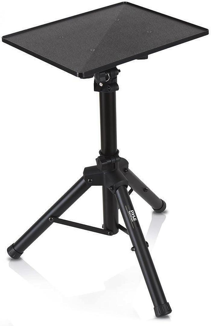 Pyle Adjustable Universal Projector Stand  Heavy Duty Tripod for Laptops, Computers, DJ Equipment & Projectors  Ideal for Stage, Studio & Office Events  Height Adjustable 28" to 46" Pyle Adjustable Universal Projector Stand  Heavy Duty Tripod for Laptops, Computers, DJ Equipment & Projectors  Ideal for Stage, Studio & Office Events  Height Adjustable 28" to 46"