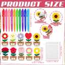 Kosiz 90 Pcs Valentine's Day Teacher Gifts from Students Flower Shaped Teacher Notepad with Pen Appreciation Sticky Notes Bulk Thank You Gifts for New Year Valentines School Office Classroom Supplies