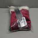 Kaei&Shi Mrs Claus Santa Velvet Costume(With Belt & Gloves), Xmas High Leg Dress (10-12, Burgundy)