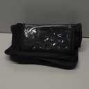 Lusso Gear Airplane Tray Table Cover - Portable Organizer for Kids Travel Essentials - Foldable Cover with Pockets for Car Seat Tray - Modern Linen Style for Road Trip Activities for Kids - Black