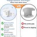 Upgraded Lock Bed Sheet Holders for Corners - Fitted Sheet Holders Keep Sheets Firm & Tight, Sheet Locks Straps Sets with Center Lock Clips, Fit for Standard Mattress, Easy Installation(White)