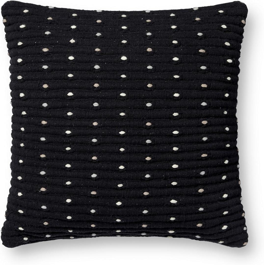 Loloi PLL0118 Black 18'' x 18'' Cover Only Pillow