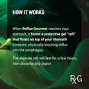 REFLUX GOURMET Natural Heartburn Acid Reflux Relief Support Supplement for GERD, LPR, Indigestion, Aid for Intermittent Fasting, Alginate Therapy, Made in The USA, Vanilla Caramel