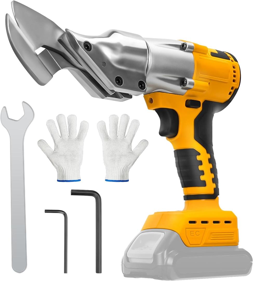 Cordless Metal Shear for DeWalt 20V Max Battery, Brushless 14GA Steel Metal Cutter with 360 Roftaiting Head, 221 Ft-Lbs Torque for Cutting Stainless Sheet, Iron, Carpet, Leather,Cardboard(NO Battery)