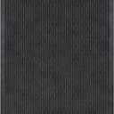 Ottomanson Waterproof Rubber Outdoor Doormat Heavy-Duty Non-Slip Rubber Floor Mat with Ridge Scraper Pattern, All-Weather Front Door Entry Mat for Mud & Dirt Control 24" x 36", Black