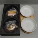 Havniva Raised Ceramic Wide Whisker Friendly Cat Dishes, Anti-Slip Food& Water Bowl with 2 Style Stand Adjustable Pet Bowl Set(2Dish+Stand, White)