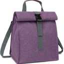 Unisex Insulated Lunch Bag, Purple, 8.8" x 6" x 9"