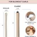 YOSHUYUKI Classic Heatless Curls Overnight Rods No Heat Hair Curlers to Sleep Jumbo Foam Large Hair Rollers for Long Short Hair Heatless Curling Rod Set Styling Tools with Satin Scarf Beige