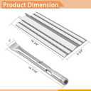 Grill Replacement Parts for Kenmore 415.23667310, Char broil 463439915, 463322613 Gas Grill Models, 14.75" Grill Heat Plates, Burner Tubes and Adjustable Crossover Tube, 4 Pack, Stainless Steel