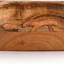 Kimona Decorative Bowl Acacia Wood Hand Carved Home Decor for Dining Table Center, Living Room, Kitchen Décor (8"x 8" x 2.5")