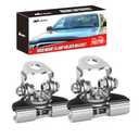 Nilight LED Light Bar Mounting Bracket 2PCS Universal Adjustable Pillar Hood Work Lamp Mount Clamp Holder for Off-Road Truck SUV, Silver-2