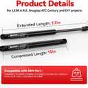 C1606867 17 Inch 60Lbs 267N Gas Struts for Leer/A.R.E/Snugtop Truck Cap Replacement Shocks for Pickup Canopy Topper Camper Shell Back/Rear/Side Window, 17" Gas Lift Springs, 2 PCS by IAQWE