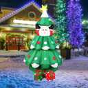 VIVOHOME 6FT Christmas Inflatable Outdoor Decoration, Christmas Tree Pop-Up Santa, Navidad Blow Up Yard Decor with Built-in LED Light for Lawn, Garden, Party