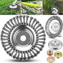 WEERSHUN Indestructible Trimmer Head, Shirem Razorsharp Trimmer Head, Steeledge Pro-Grade Trimmer Set, 6‘’ Steel Edge Trimmer Head Replacement with Universal Adapter Kits