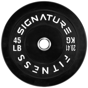 Olympic Rubber Barbell Bumper Plates for Strength Training and Weight Lifting, 45LB (Single)