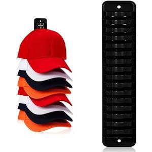 MAGTSMEI Hat Organizer for Baseball Caps, 1 Pack Hat Rack Adhesive Hat Hooks for Wall Hold Up to 16 Hats, 10.3 * 2.1 inch Hat Storage Display Hat Hanger Holder for Door Closet, Patent Pending