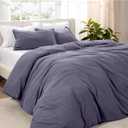 Bare Home Microfiber Duvet Cover Set - Ultra Soft Washed Microfiber - Twin/Twin Extra Long - Linen-Like Look - Easy Care - Breathable Fabric - Our Softest Duvet Cover Set (Twin/Twin XL, Dusty Purple) (10 - Dusty Purple (No Comforter))