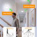 CLOUDY BAY Motion Sensor Ceiling Light Indoor,120V CRI90 10W 5000K Bright Day Light,6.5 inch LED Flush Mount Ceiling Lighting Fixture for Garage,Walk-in Closet,Attic,Pantry Wet Location White Finish
