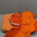 Funziez! Adult Onesie Halloween Costume Animal Dinosaur Shark Unisex Plush One Piece Cosplay Suit for Adults, Men and Women (Large, Triceratops Orange)