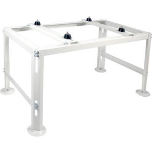 Mini Split Stand Ground Mounting Bracket Pad for 9,000-36,000BTU AC/Heating System/Ductless Air Conditioner,Anti-Vibration Heavy-Duty Vibration Absorber Condenser Adjustable Base 770LBS Load Capacity (White 2)