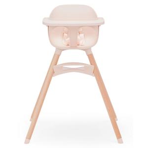 Lalo The Chair Convertible 3-in-1 High Chair for Babies & Toddlers, Dishwasher Safe Tray, Adjustable Footrest, Grapefruit
