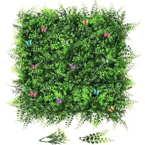 12 Pack 20x20 Fake Turf Mats Anti-UV Evergreen Hedge Backdrop Cover