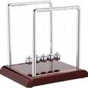 Juvale Newtons Cradle Pendulum - 7 x 6 x 7 in, Silver Stainless Steel - Desk Decor & Office Decor for Men - Stress Relief Desk Toy - Science Teacher Gift & Physics Toy