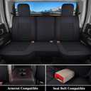 Coverado Ram Seat Covers Full Set, Waterproof Ram 1500 Seat Cover Compatible with 2002-2026 Dodge RAM 1500 2500 3500 Crew Quad Cab with Curved Bench, Black