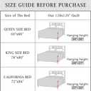 Cmfshape Oversize King Bedspread 128"x120",3 Piece California King Quilt,Lightweight Blue Quilt Set for All Season,Modern Coin Pattern Bedding Set(1 Quilt,2 Pillowshams)