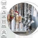JAWO Winter Shower Curtain Snow Forest Woodland Deer Rustic Farmhouse Wildlife Cabin Nature Scenery Waterproof Polyester Fabric Christmas Shower Curtains 72x72 Inch (Grey)