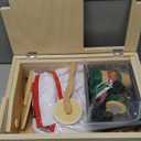 Wooden Pizza Toy, Montessori Pretend Play Toys, Wooden Pizza Counter Playset, Play Food and Accessories, Cooking Pretend Play Toys for Boys Girls Age 3+