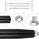 Revolving Handles Knob Handwheel M12 x 120mm Male Threaded Stem Lathe Crank Handle Trailer Jack Knob Thread Handle Grips Crank Hand Wheel with Nuts Machine Rotating Handles Black Plastic Metal 1 Set