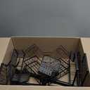 360 Rotating Corner Shower Caddy Tension Pole Organizer - 4-Tier Adjustable Rustproof Metal Pole, Plastic Shelves with Safety Guardrail, Bathroom Storage for Shower & Bathtub(Black)