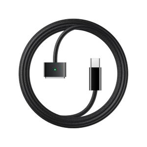 Stouchi USB-C to Magnetic 3 Cable 6.6ft, 140W Fast Charging for MacBook Air (15''/13'' M4 2025, M3 2024, M2 2023, M2 2022), Pro (16"/14" 2024/2023/2021)Black